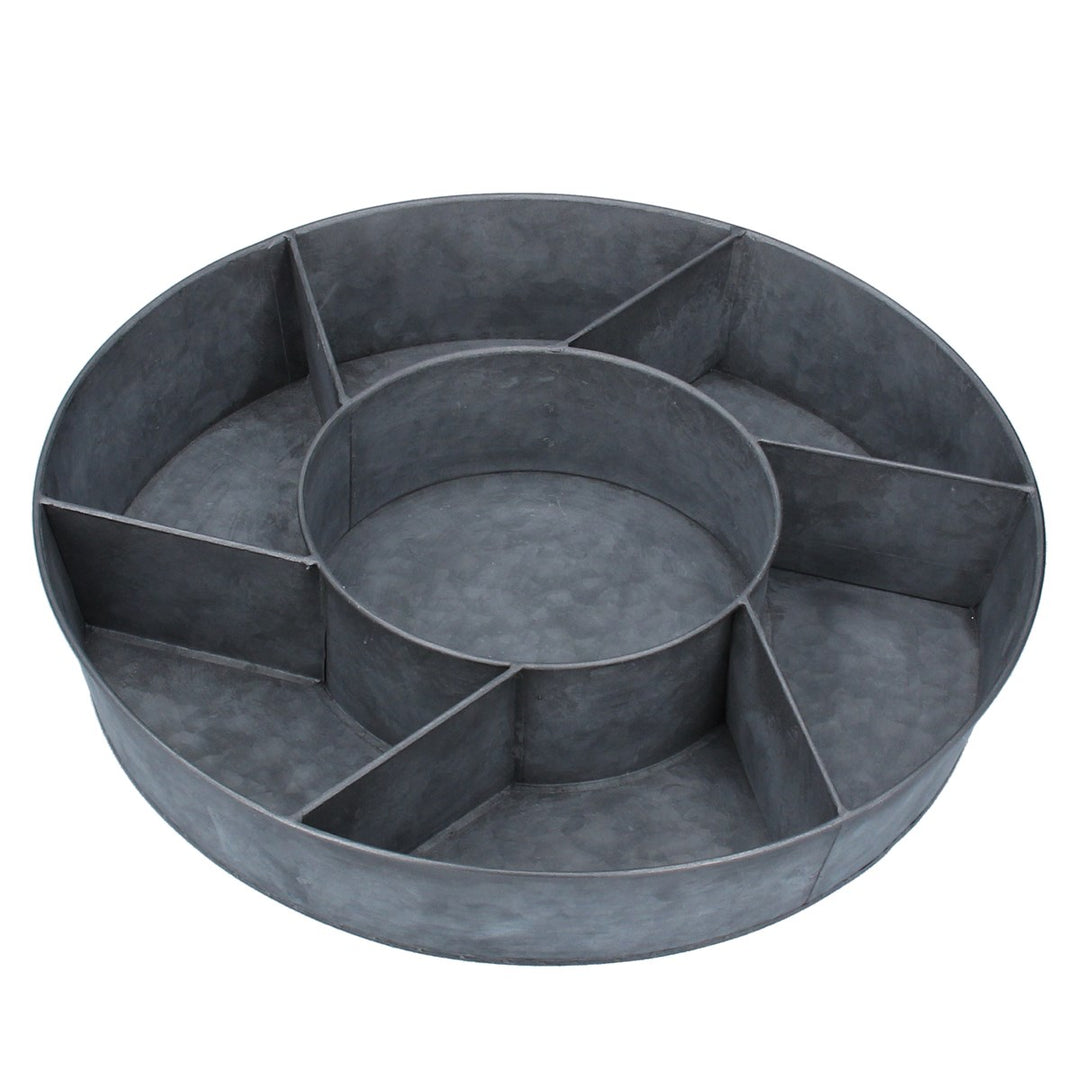 Galvanised Metal Compartment Tray 40cm