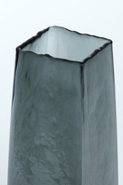 Vase 10x10x25 cm IDUNA glass dark grey