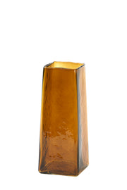 Vase 10x10x25 cm IDUNA glass dark brown