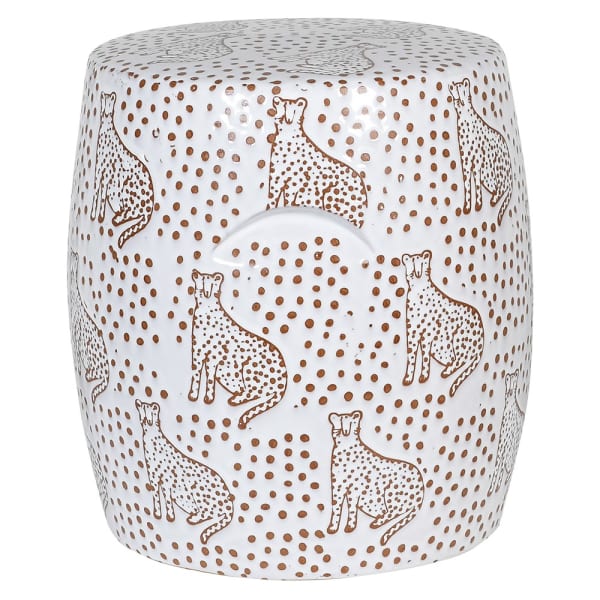 White Leopard Stool