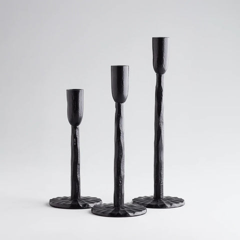Black Candlestick, Large to fit 7/8" candle