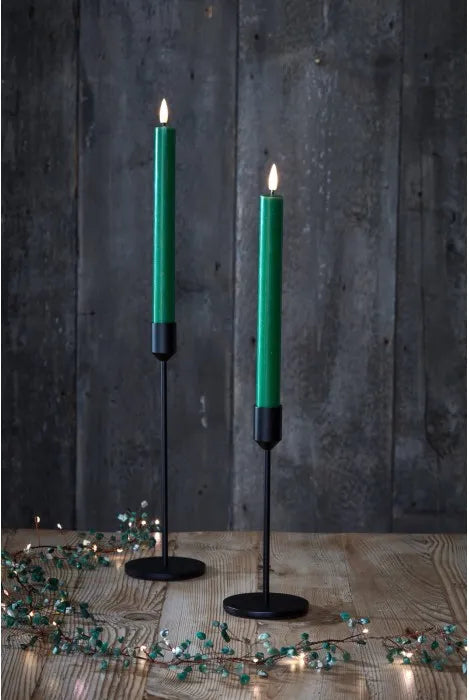 LED Chandelier Candles (Green) | set of 2