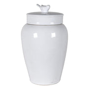 Large White Bird Top Jar