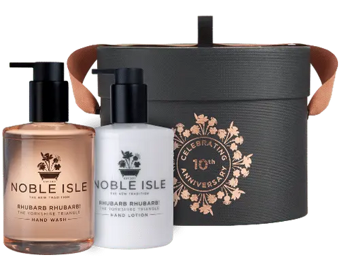 RHUBARB RHUBARB! HAND WASH & LOTION SET THE YORKSHIRE TRIANGLE