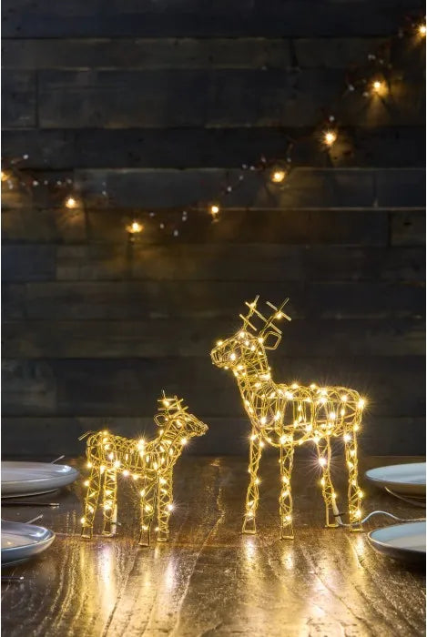 Wire Reindeer Large(Gold)