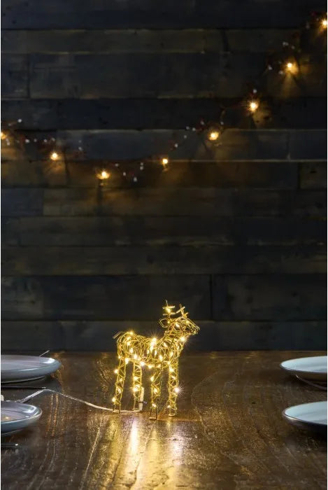 Wire Reindeer Small (Gold)