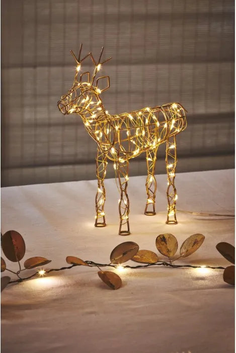 Wire Reindeer Large(Gold)