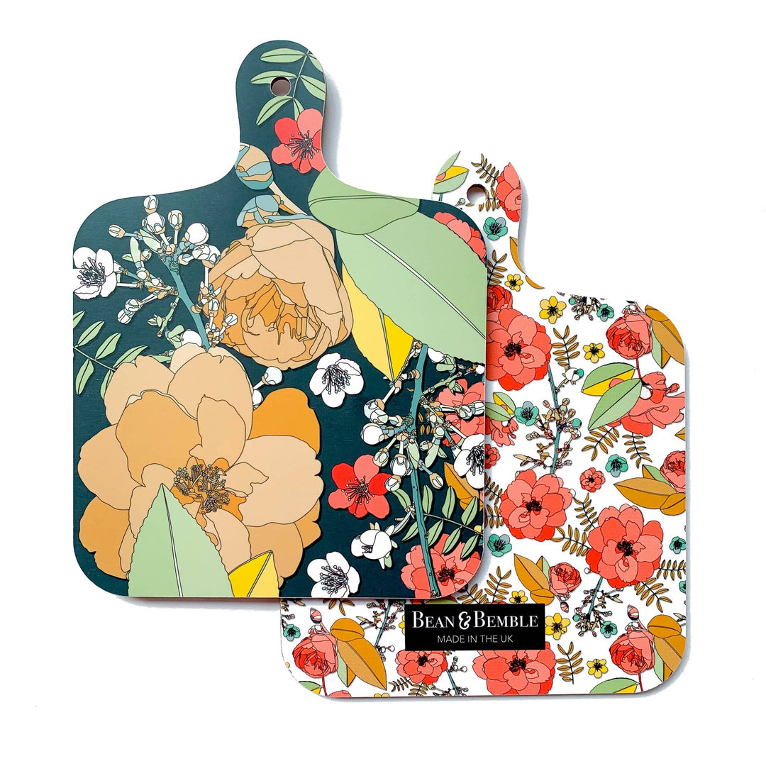 Cheese Board Double Sided Melamine Mini Retro Chica Camellia