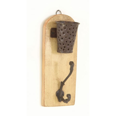 Candle and Hook Coat Rack