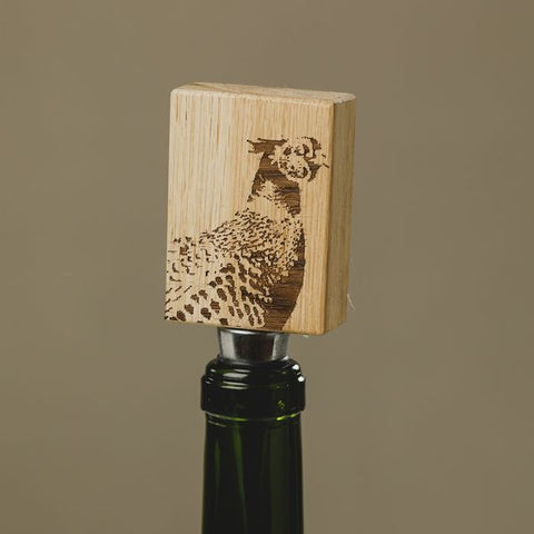 Oak Bottle Stopper - Pheasant