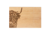 Etched Highland Cow Serving Board 30cm