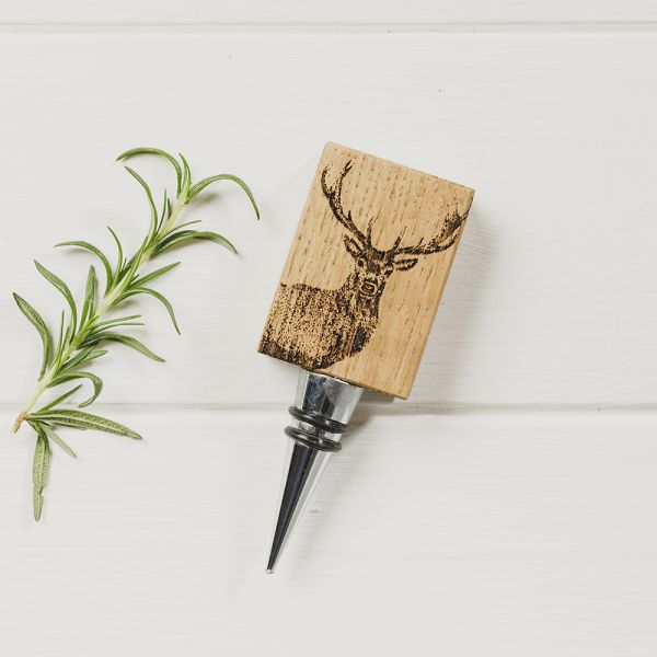 Monarch Stag Oak Bottle Stopper