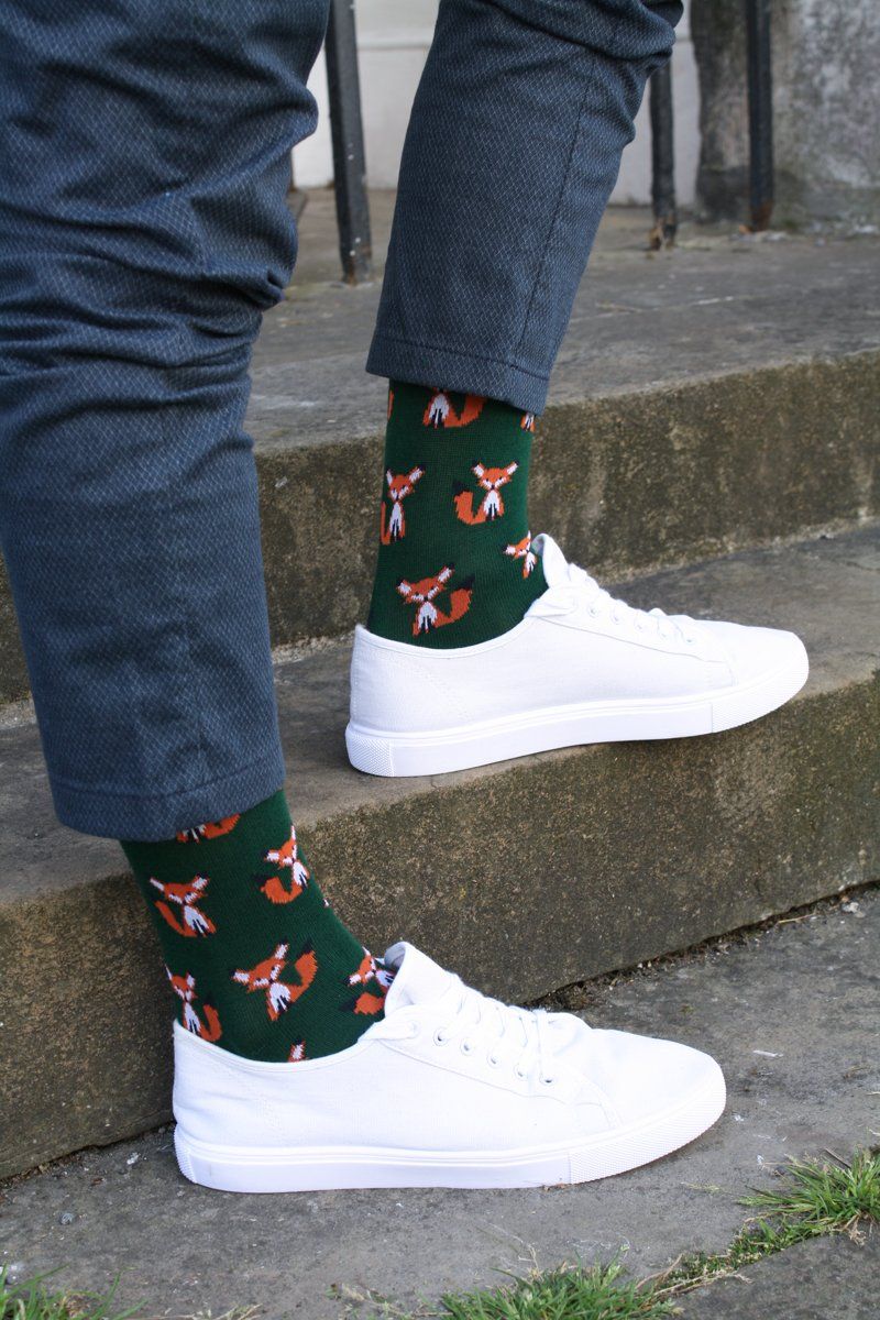 Swole Panda Mr Fox Bamboo Socks UK 7-11 (US 8-12 / EU 40-47)