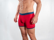 Swole Panda Bamboo Boxers - Red / Blue Band